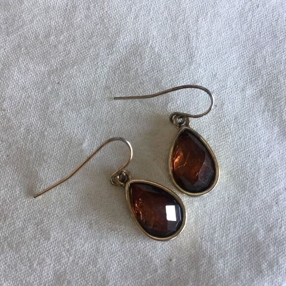 $8 ea or 3/$15. Goldtone  and Brown Teardrop Earri - Picture 2 of 8